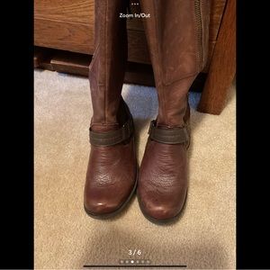 Earth Origin wide shaft boots brown 8